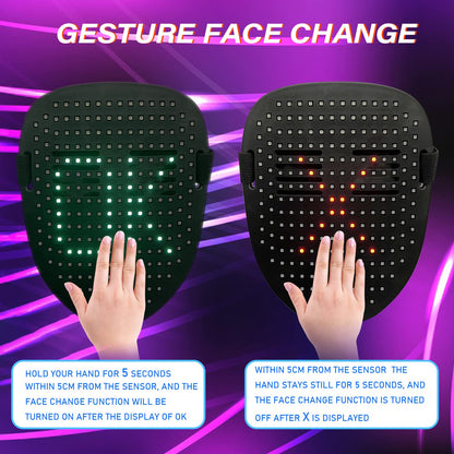 DE pointer Life Led Mask with Gesture Sensing