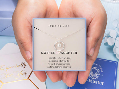 Burning Love Mother Daughter Necklace Gifts for Mom