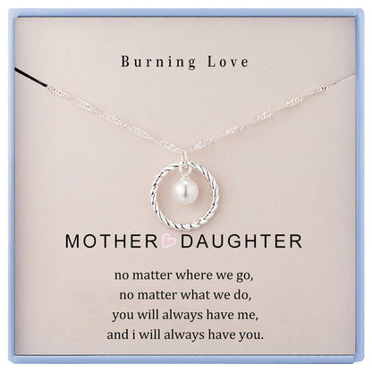 Burning Love Mother Daughter Necklace Gifts for Mom