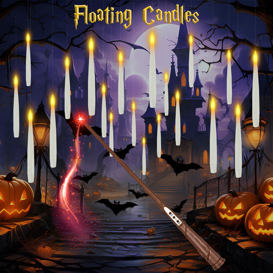 Dreacompy 20 Pcs Floating Candles with Wand